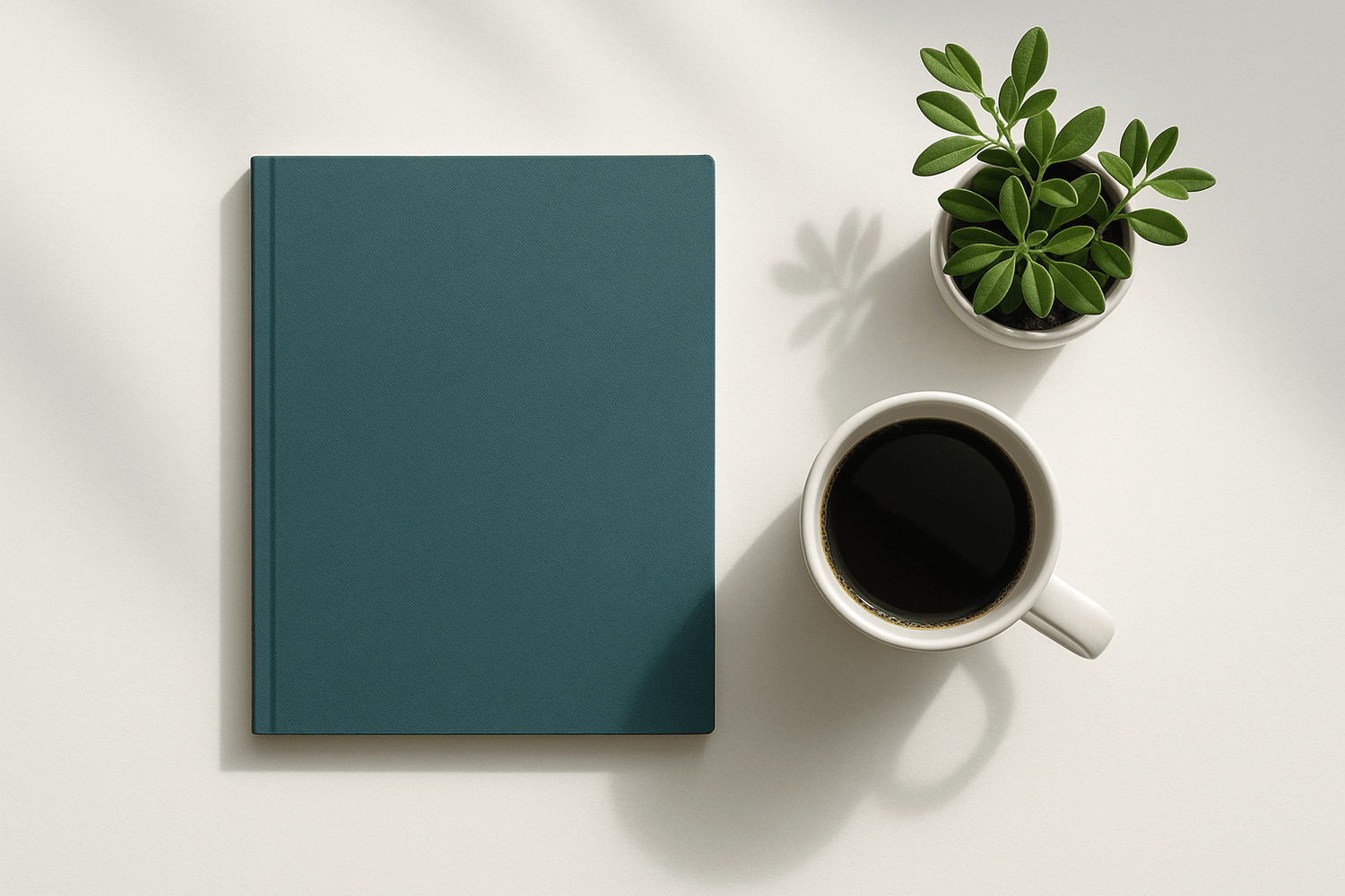 Anxiety & Sleep Reset Guide (PDF) - Sleep Anxiety Reset Closed teal guide booklet with mug and plant